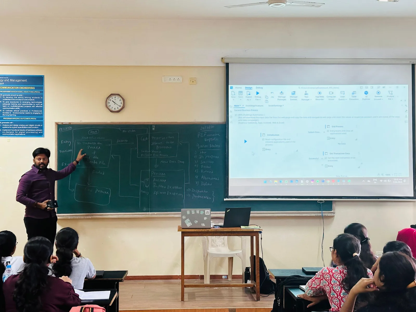 Corporate training classroom